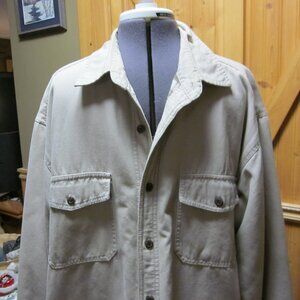 Mens Tan denim blanket lined Levis workwear chore coat lg